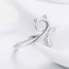 Anillo de plata estilo Pandora con gatos enamorados - SCR341