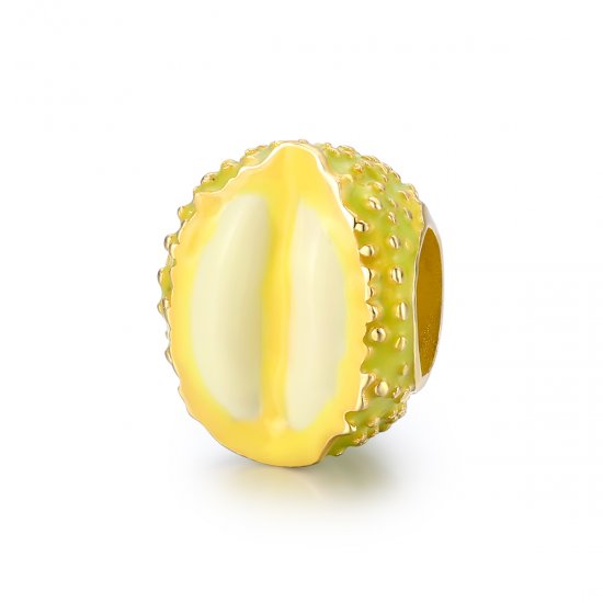 Charm de estilo Pandora con diseño de durian - BSC402 - Haga click en la imagen para cerrar