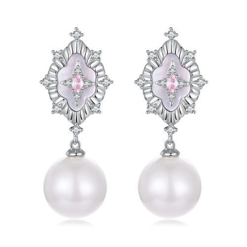 Pendientes PANDORA Style Starlight en color rosa - YIE246