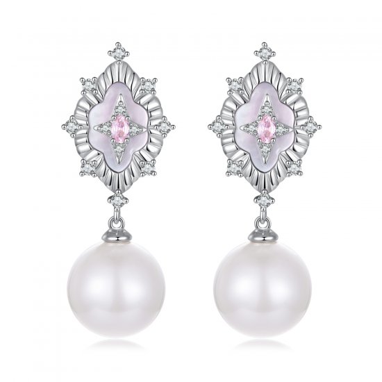 Pendientes PANDORA Style Starlight en color rosa - YIE246 - Haga click en la imagen para cerrar