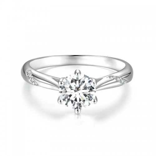 Anillo Moissanite Pandora Style Simple (Un Certificado) - MSR003