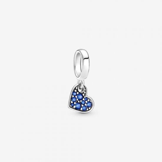 PANDORA Encanto Colgante Corazón Inclinado Pavé Azul Estelar - 799404C01 - Haga click en la imagen para cerrar