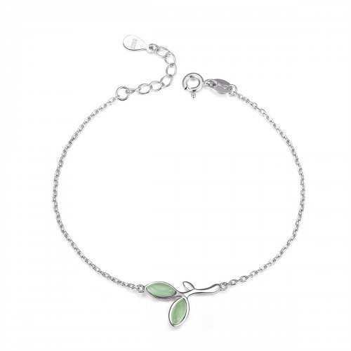 Pulsera deslizante estilo Pandora de plata con cadena de esperanza - SCB112