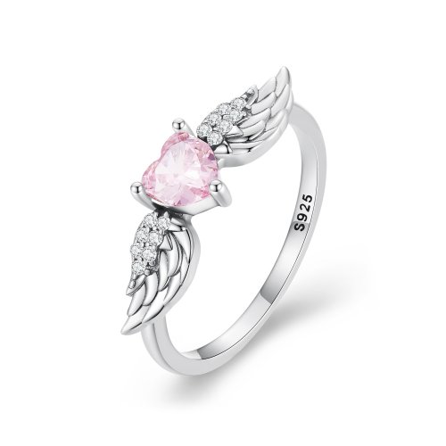 Anillo con alas de corazón estilo PANDORA - SCR874