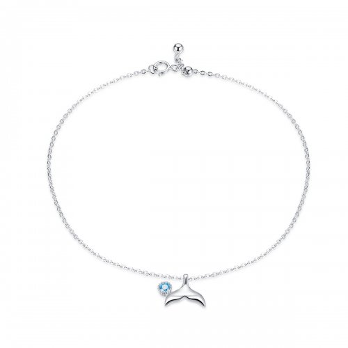 La Pulsera de Tobillo Cola de Sirena de Plata Estilo Pandora - SCT004