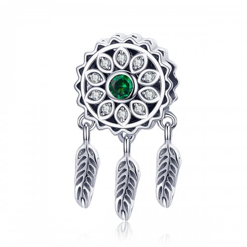Charm estilo Pandora de atrapasueños plateado - SCC893