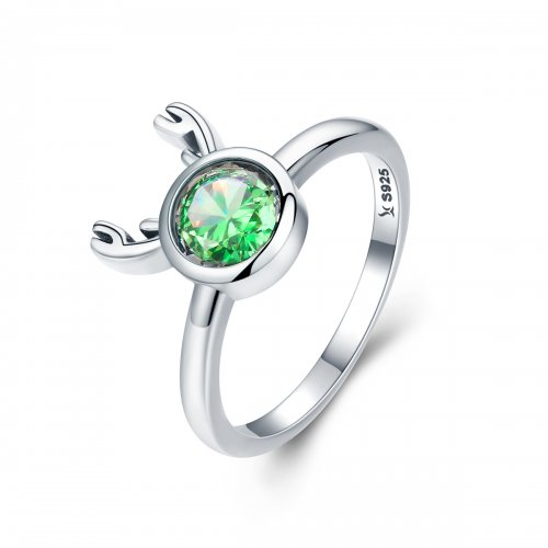 Anillo de Plata Estilo Pandora con Lindos Cuernos - SCR244