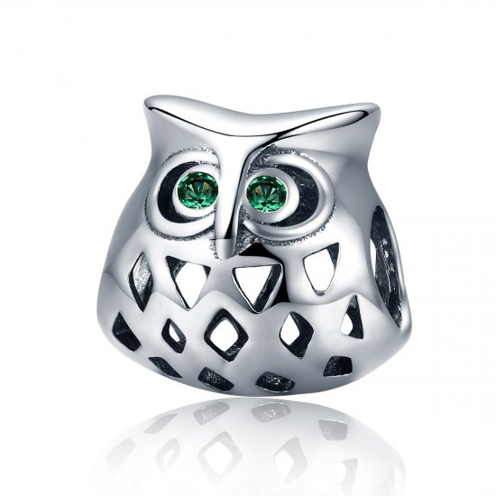 Charm de búho plateado estilo Pandora - SCC424 - Haga click en la imagen para cerrar