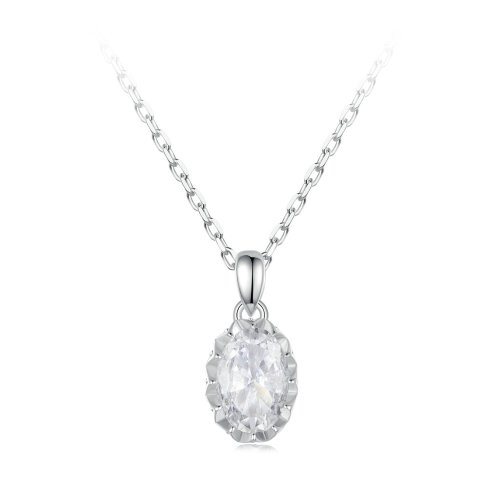 Collar de moissanita de 1 ct estilo PANDORA Brilliant Beauty (con un certificado) - MSN035