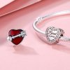 Charm de Primera Amor en Plata Estilo Pandora para el Día de San Valentín - SCC480