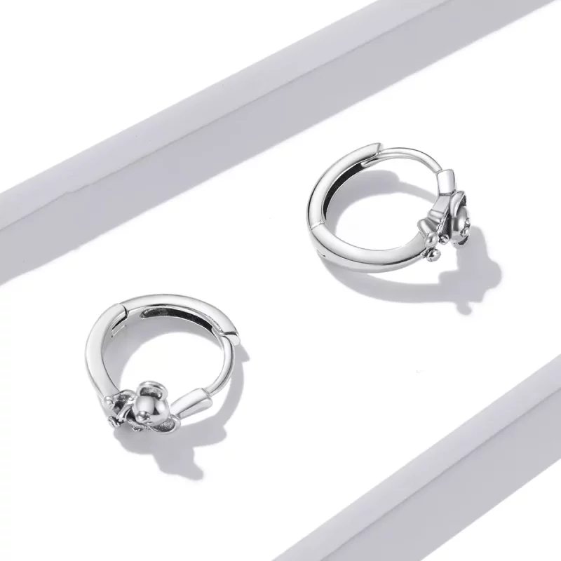 (imagen para) Aretes de argolla estilo Pandora con Koalas tiernos - BSE507 - Ver 2