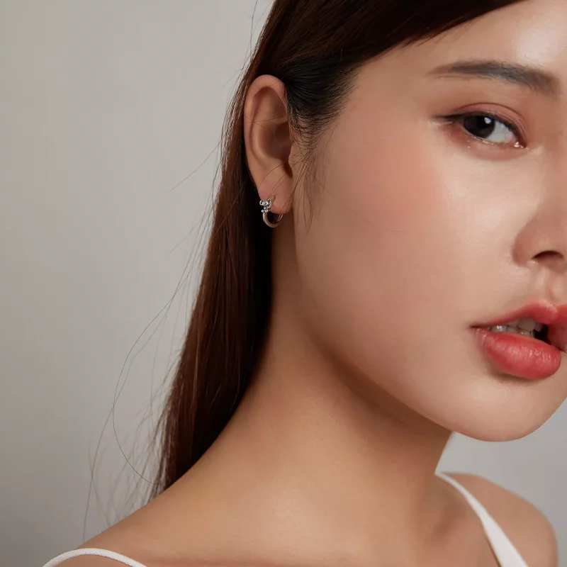 (imagen para) Aretes de argolla estilo Pandora con Koalas tiernos - BSE507 - Ver 8