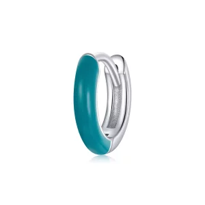 Aretes de argolla estilo Pandora pequeños azules - BSE488-BU (imagen para) Aretes de argolla estilo Pandora pequeños azules - BSE488-BU
