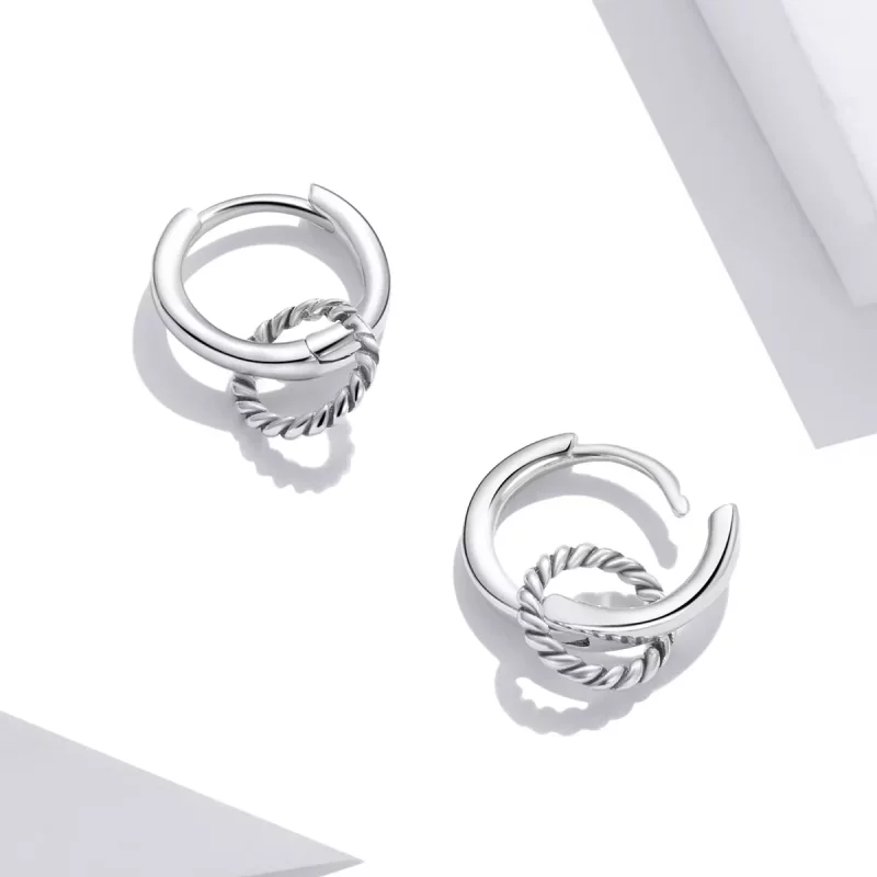 (imagen para) Aretes de argolla estilo Pandora Shuanghuan - SCE1199 - Ver 2