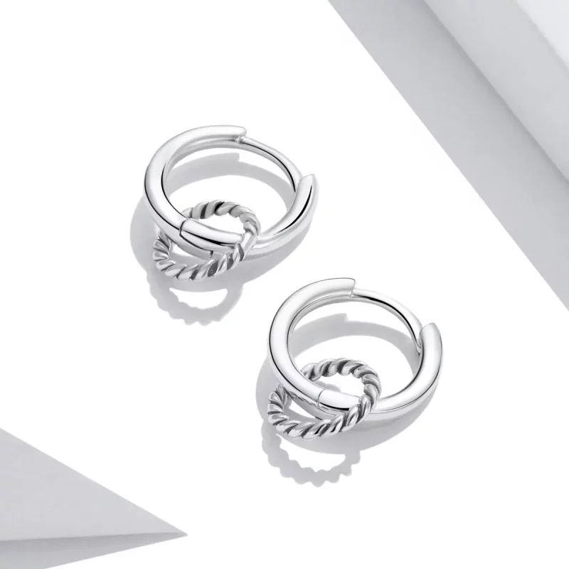 (imagen para) Aretes de argolla estilo Pandora Shuanghuan - SCE1199 - Ver 4