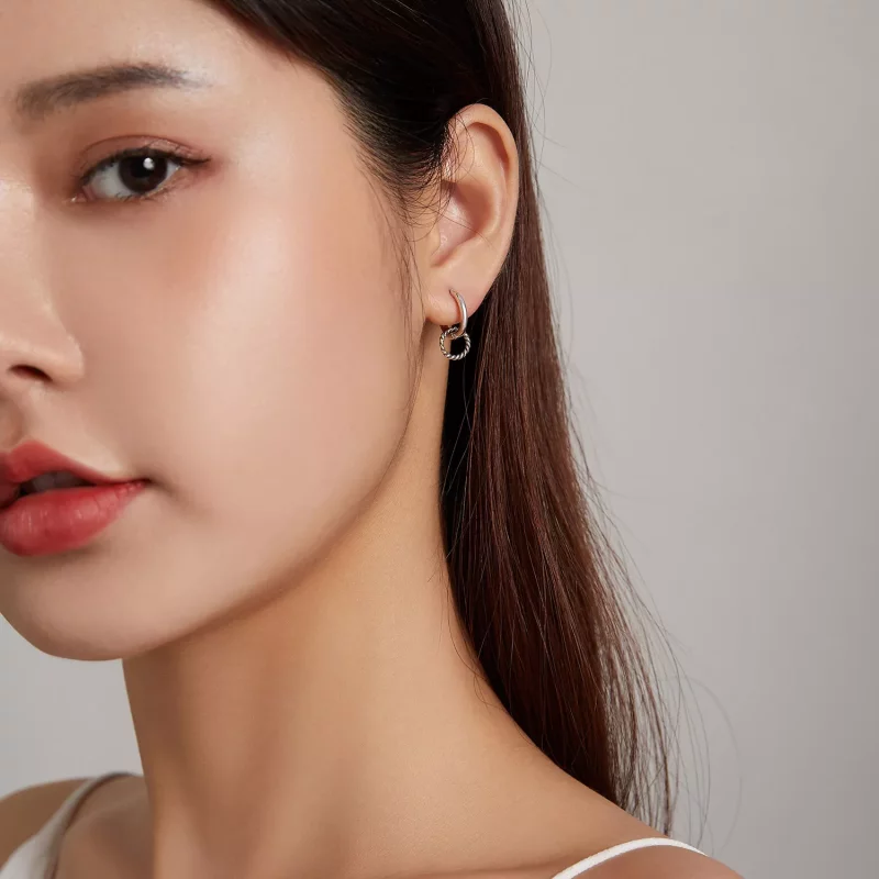 (imagen para) Aretes de argolla estilo Pandora Shuanghuan - SCE1199 - Ver 6