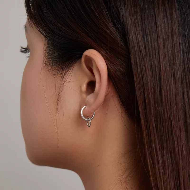 (imagen para) Aretes de argolla estilo Pandora Shuanghuan - SCE1199 - Ver 7