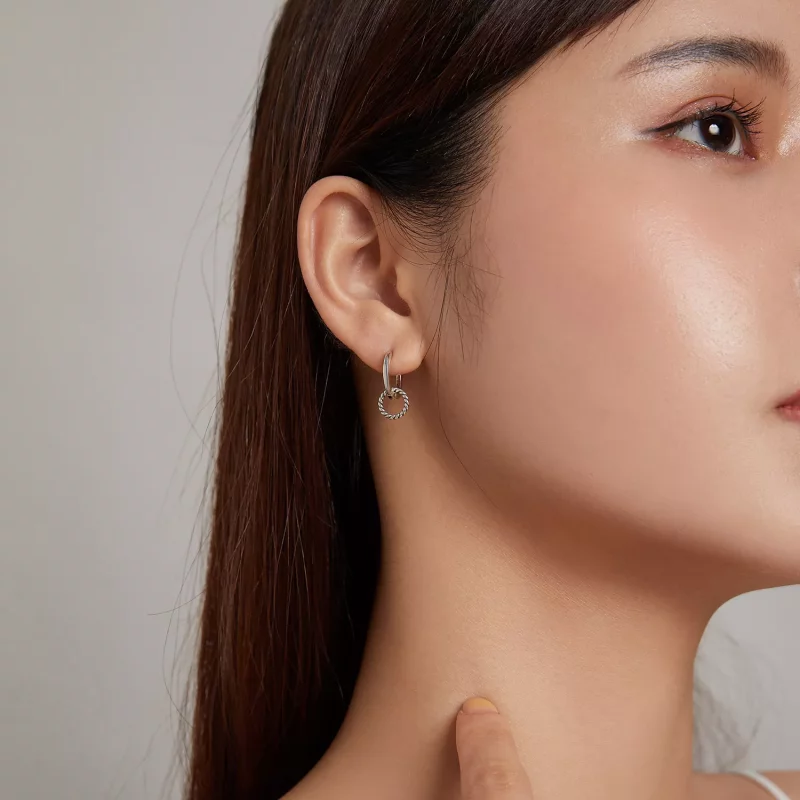 (imagen para) Aretes de argolla estilo Pandora Shuanghuan - SCE1199 - Ver 8
