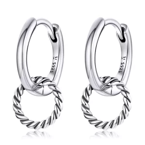 (imagen para) Aretes de argolla estilo Pandora Shuanghuan - SCE1199