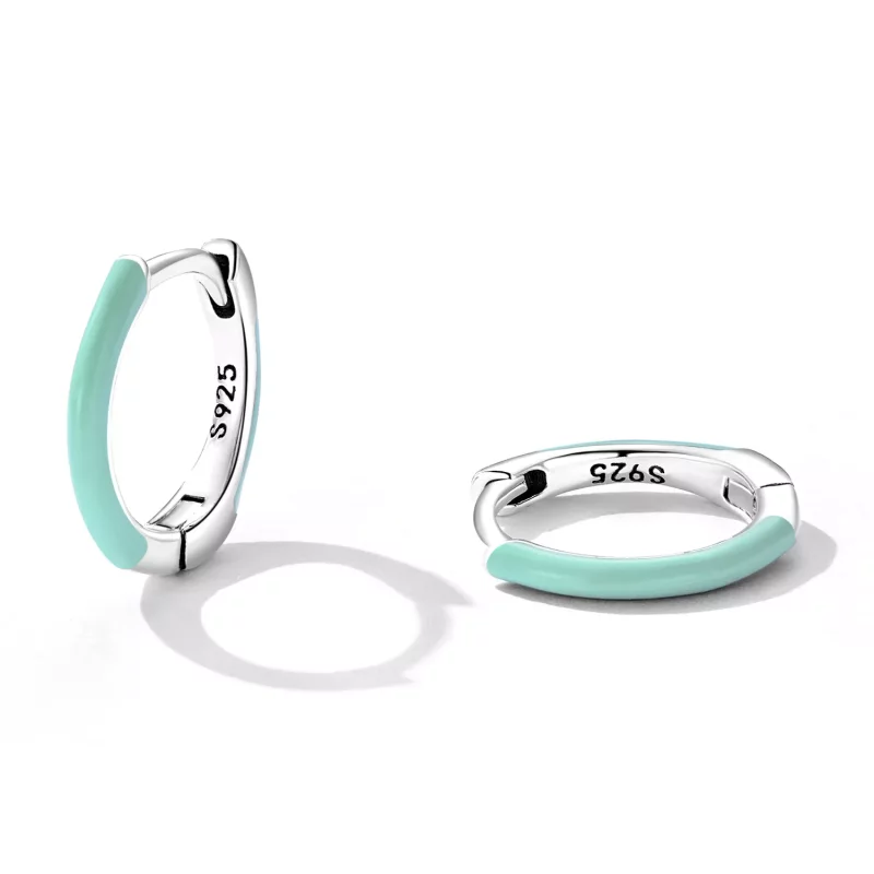 (imagen para) Aretes de aro de doble círculo estilo Pandora - SCE1454 - Ver 2