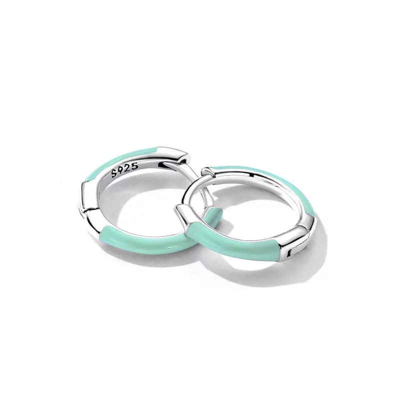 (imagen para) Aretes de aro de doble círculo estilo Pandora - SCE1454 - Ver 3