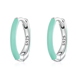 Aretes de aro de doble círculo estilo Pandora - SCE1454 (imagen para) Aretes de aro de doble círculo estilo Pandora - SCE1454