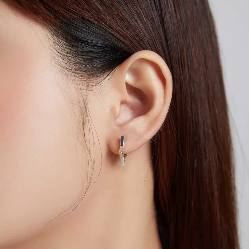(imagen para) Aretes de aro en forma de estrella estilo Pandora - SCE1136 - Ver 7