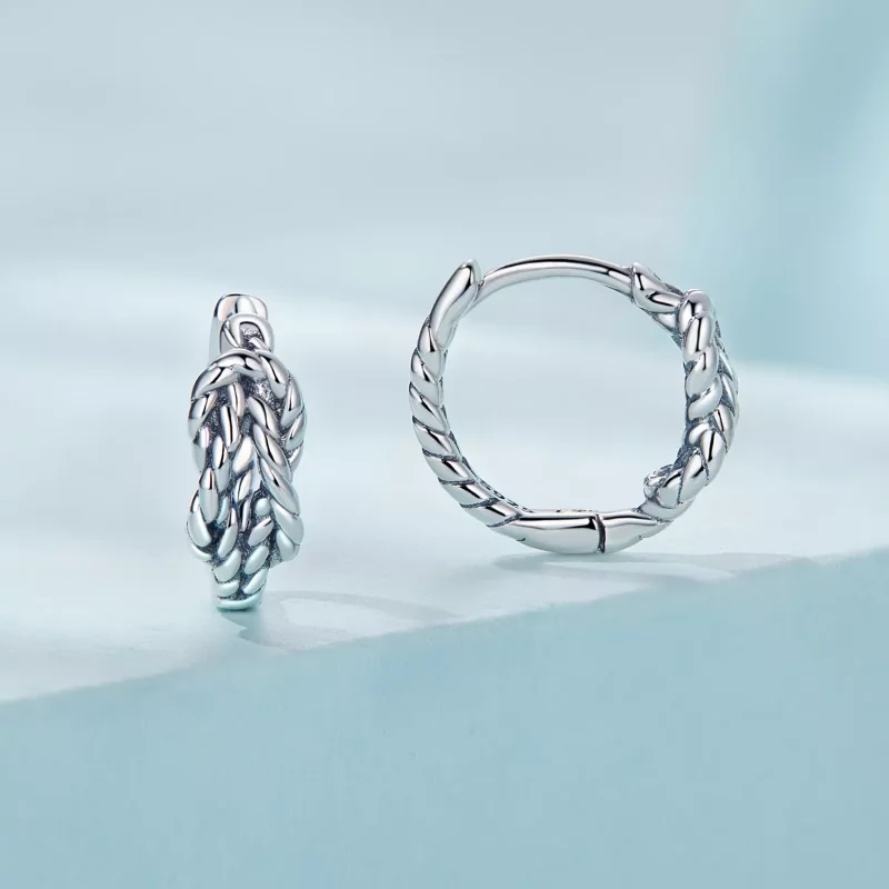 (imagen para) Aretes de aro estilo Pandora con nudo - SCE1523 - Ver 2