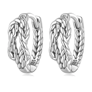 (imagen para) Aretes de aro estilo Pandora con nudo - SCE1523