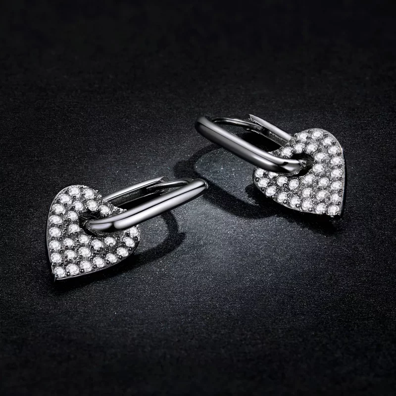 (imagen para) Aretes de aro estilo Pandora para fiestas de amor - BSE569 - Ver 5