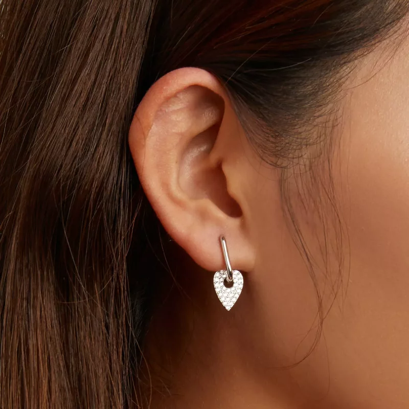 (imagen para) Aretes de aro estilo Pandora para fiestas de amor - BSE569 - Ver 9