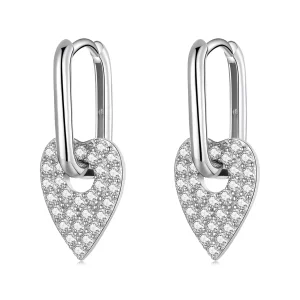 (imagen para) Aretes de aro estilo Pandora para fiestas de amor - BSE569