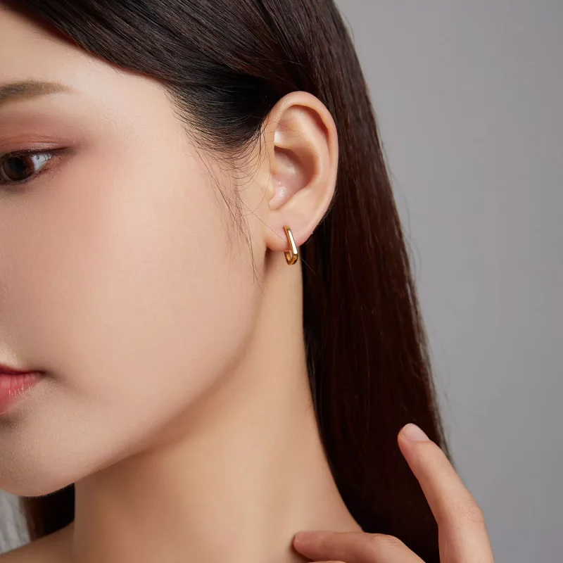 (imagen para) Aretes estilo Pandora con aros franceses - BSE478-B - Ver 7