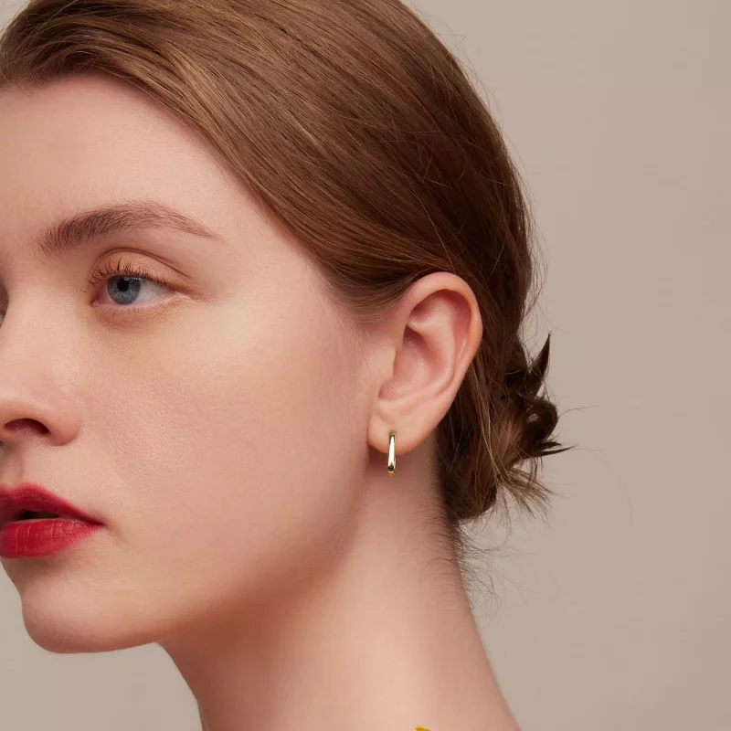(imagen para) Aretes estilo Pandora con aros franceses - BSE478-B - Ver 10