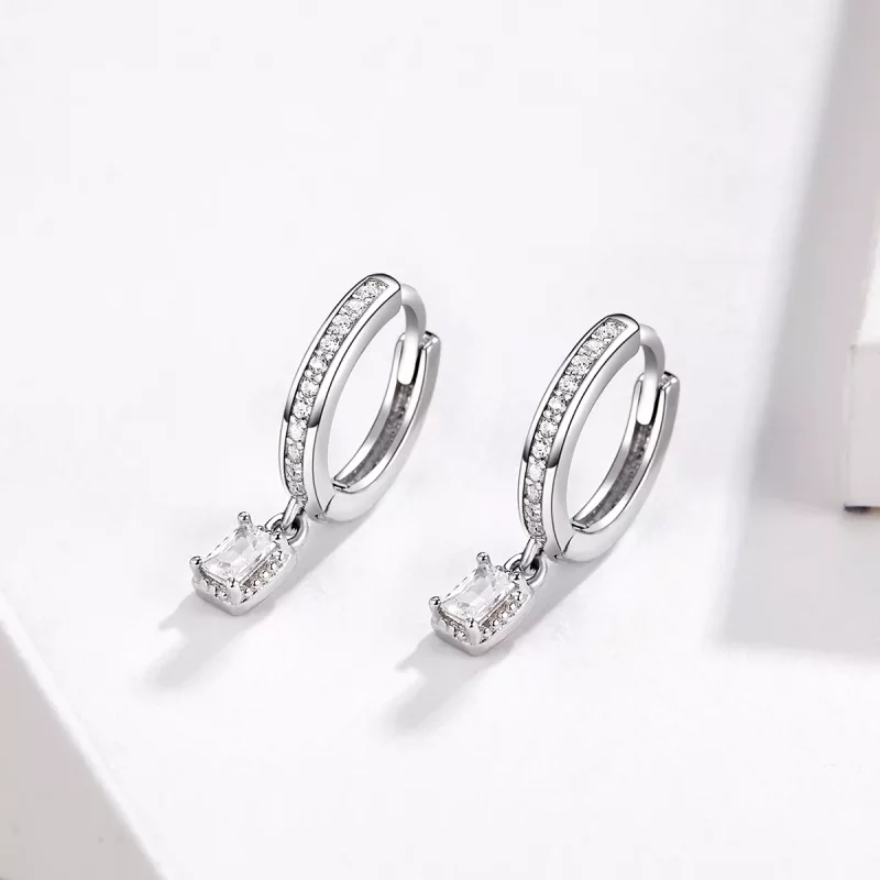 (imagen para) Aros de Amor con Circonitas al Estilo Pandora - BSE157 - Ver 2