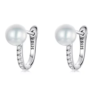(imagen para) Aros de aro con cuentas de concha estilo Pandora - SCE1288