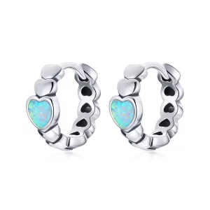(imagen para) Aros de aro estilo Pandora con amor arcoíris - SCE1137