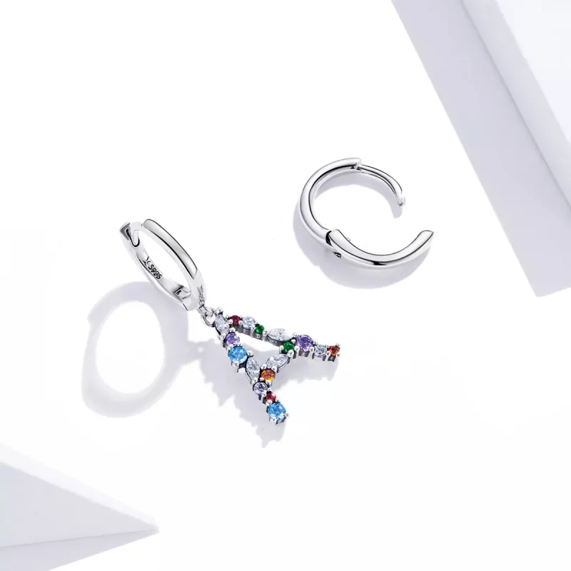 (imagen para) Aros de aro estilo Pandora para niña romántica - SCE1030 - Ver 3