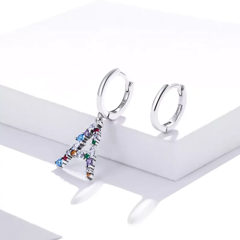 (imagen para) Aros de aro estilo Pandora para niña romántica - SCE1030 - Ver 4