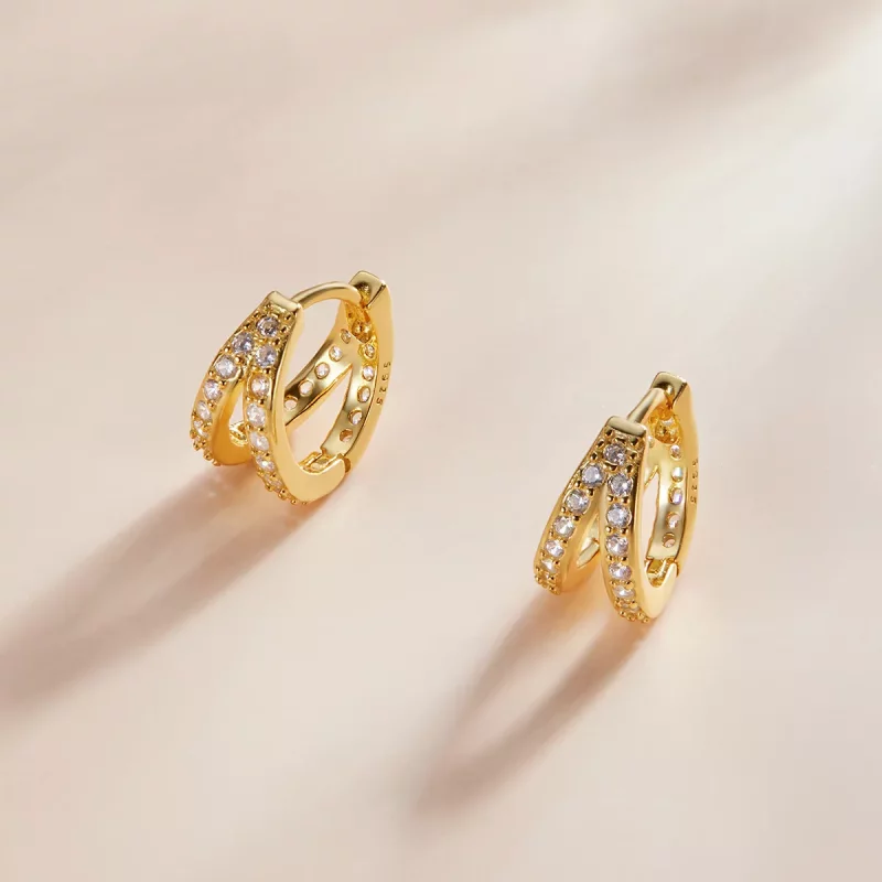 (imagen para) Aros de aro para mujer con estilo Pandora moderno - SCE1187-B - Ver 2