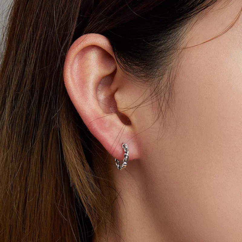 (imagen para) Aros de estilo Pandora con trenza retorcida - SCE1432 - Ver 5