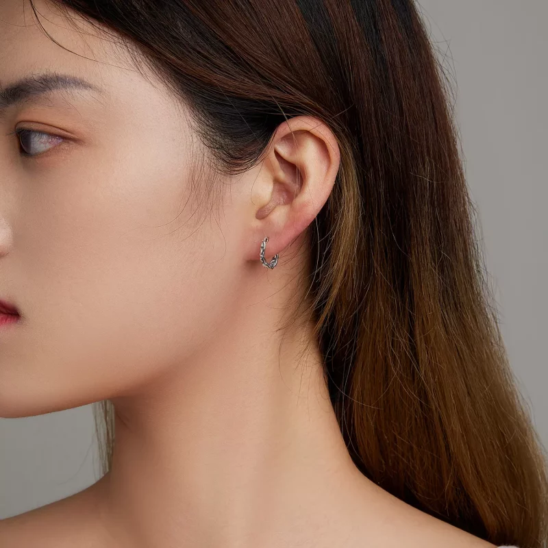 (imagen para) Aros de estilo Pandora con trenza retorcida - SCE1432 - Ver 7