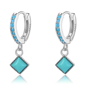 (imagen para) Aros de estilo Pandora con turquesa - SCE1307