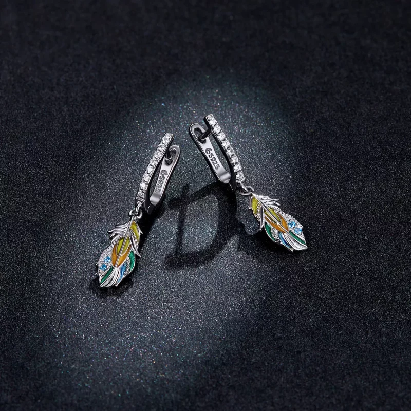 (imagen para) Estilo Pandora Aretes de Aro Iroha - BSE485 - Ver 5