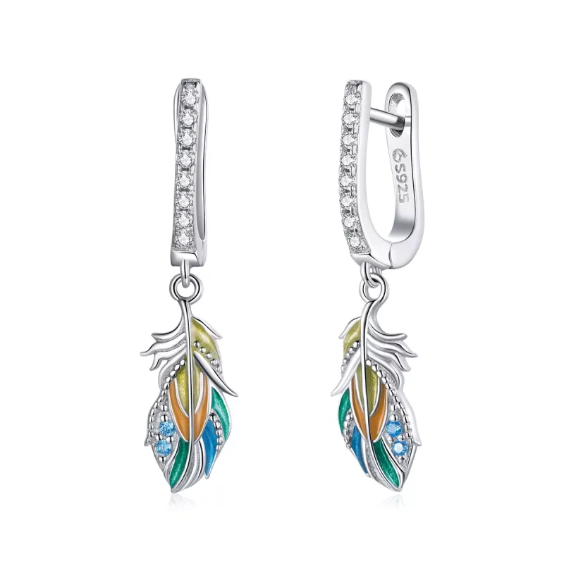 (imagen para) Estilo Pandora Aretes de Aro Iroha - BSE485