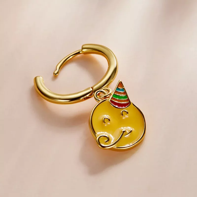 (imagen para) Estilo Pandora Emoji - Aros para Celebrar - SCE1204-A - Ver 3