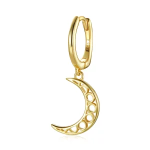 (imagen para) Estilo Pandora Minimalismo - Pendientes de Media Luna - SCE1191