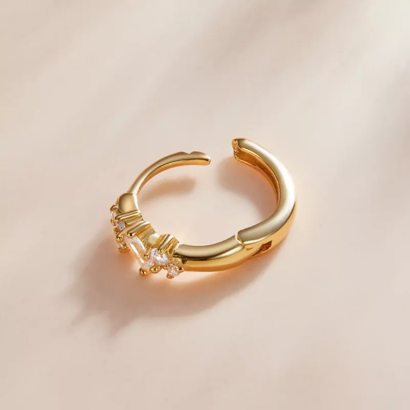 (imagen para) Estilo Pandora Simple - Aros Estrellados - SCE1189 - Ver 2