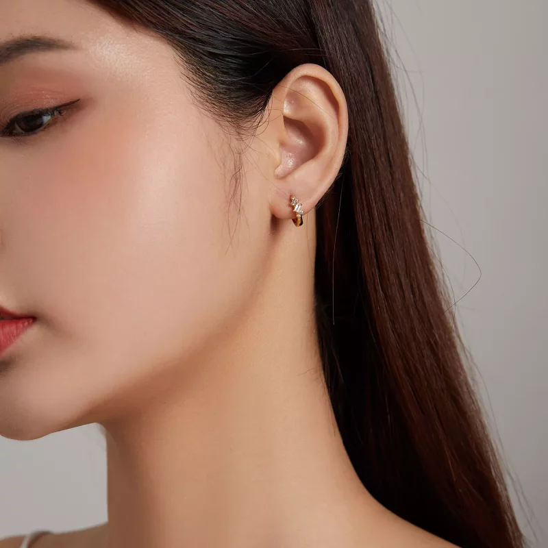(imagen para) Estilo Pandora Simple - Aros Estrellados - SCE1189 - Ver 5