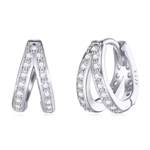 (imagen para) Estos aretes estilo Pandora para mujer moderna - SCE1187-A